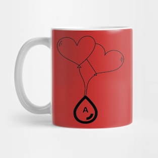 Heart with Blood Group A Mug